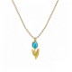 COLLANA CON PENDENTE TULIPANO IN SMALTO COLORATO - FJ2642D045