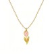 COLLANA CON PENDENTE TULIPANO IN SMALTO COLORATO - FJ2642D045