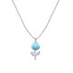 COLLANA CON PENDENTE TULIPANO IN SMALTO COLORATO E STRASS - FJ2644D040