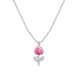 COLLANA CON PENDENTE TULIPANO IN SMALTO COLORATO E STRASS - FJ2644D040