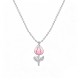 COLLANA CON PENDENTE TULIPANO IN SMALTO COLORATO E STRASS - FJ2644D040
