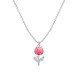 COLLANA CON PENDENTE TULIPANO IN SMALTO COLORATO E STRASS - FJ2644D040