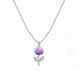 COLLANA CON PENDENTE TULIPANO IN SMALTO COLORATO E STRASS - FJ2644D040