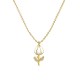 COLLANA CON PENDENTE TULIPANO IN SMALTO COLORATO E STRASS - FJ2644D41