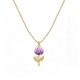 COLLANA CON PENDENTE TULIPANO IN SMALTO COLORATO E STRASS - FJ2644D41