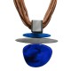 COLLANA MULTIFILO IN CORDA CON PENDENTE IN RESINA - FT24128A474
