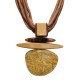 COLLANA MULTIFILO IN CORDA CON PENDENTE IN RESINA - FT24128A474