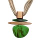 COLLANA MULTIFILO IN CORDA CON PENDENTE IN RESINA - FT24128A474