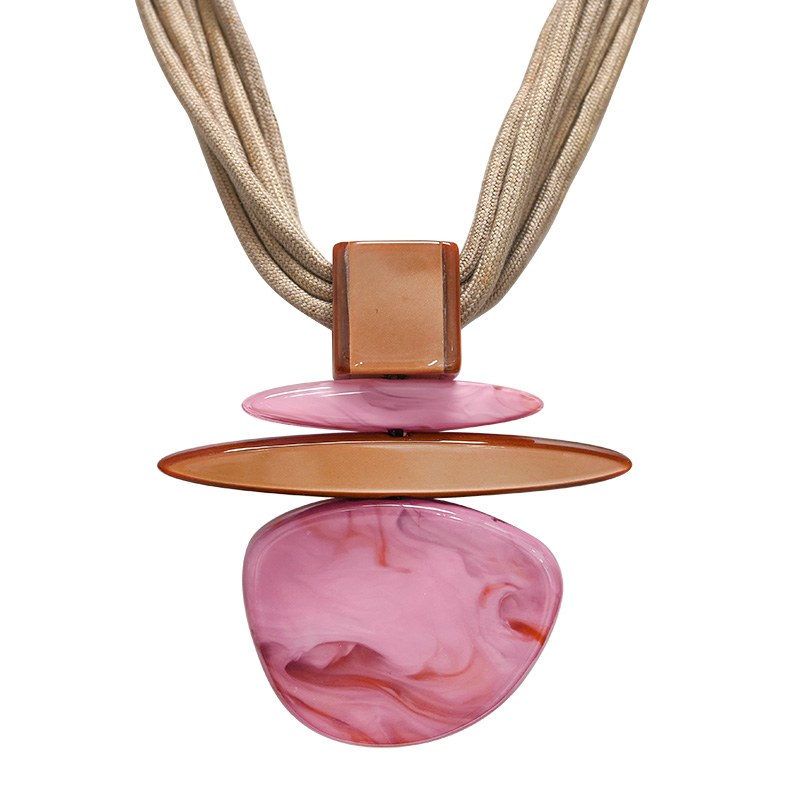 COLLANA IN CORDA CON PENDENTE IN RESINA - FT24128A474 COLLANA IN CORDA CON PENDENTE IN RESINA - FT24128A474