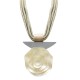 COLLANA MULTIFILO IN CORDA CON PENDENTE A FIORE IN RESINA - FT24128A785