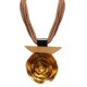 COLLANA MULTIFILO IN CORDA CON PENDENTE A FIORE IN RESINA - FT24128A785