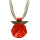 COLLANA MULTIFILO IN CORDA CON PENDENTE A FIORE IN RESINA - FT24128A785