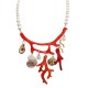 COLLANA IN RESINA CON CHARMS CORALLO E CONCHIGLIA - FT24136B994