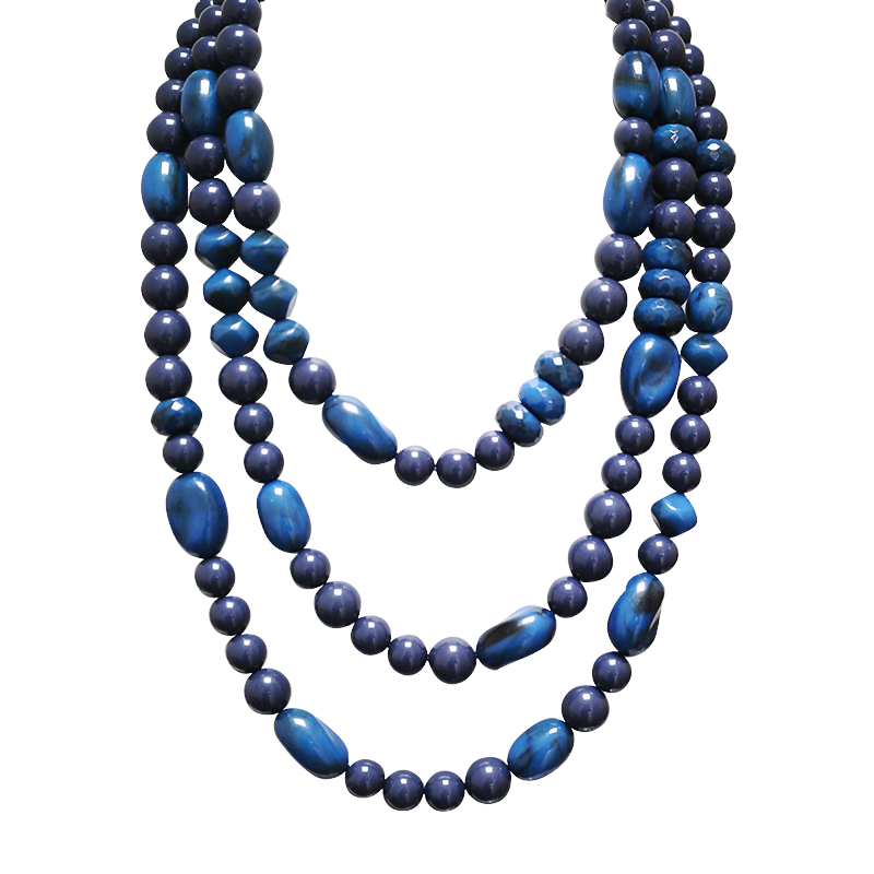 COLLANA DI PERLINE IN RESINA A TRE FILI - FT24144B620 COLLANA DI PERLINE IN RESINA A TRE FILI - FT24144B620