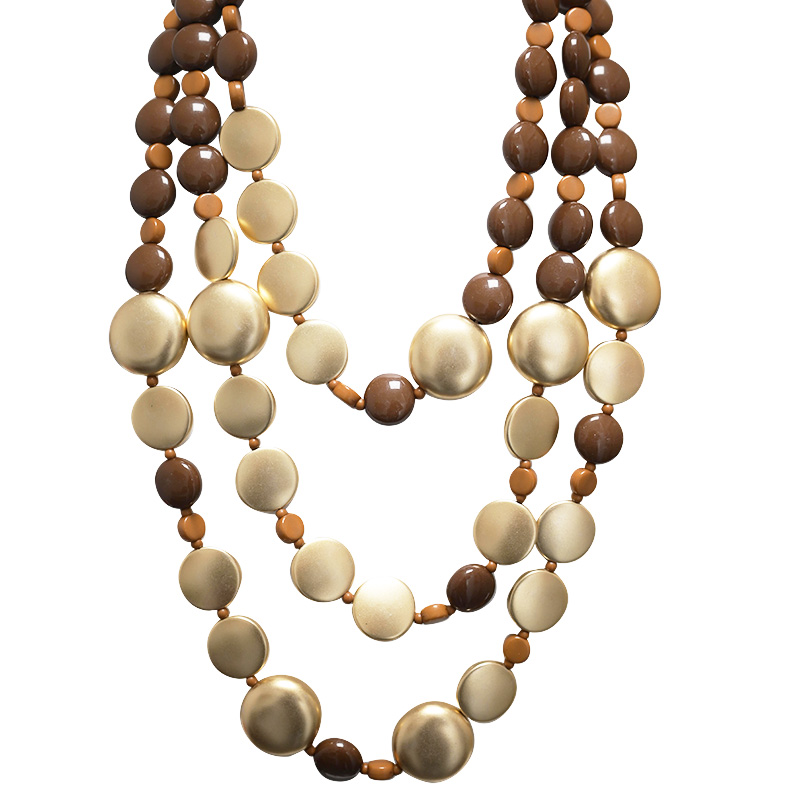 COLLANA DI PERLINE IN RESINA A TRE FILI - FT24152B619