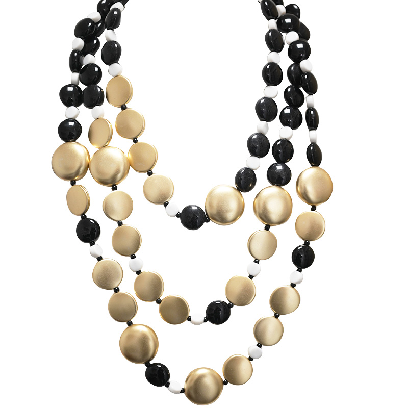 COLLANA DI PERLINE IN RESINA A TRE FILI - FT24152B619