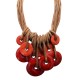 COLLANA MULTIFILO IN CORDA CON DISCHI PENDENTI IN RESINA - FT24156B612