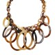 COLLANA BAVAGLINO CON ANELLI IN RESINA - FT24160B759 COLLANA BAVAGLINO CON ANELLI IN RESINA - FT24160B759