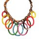 COLLANA BAVAGLINO CON ANELLI IN RESINA - FT24160B759 COLLANA BAVAGLINO CON ANELLI IN RESINA - FT24160B759