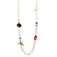 COLLANA LUNGA IN RESINA CON ELEMENTI MARINI - FT24160B990