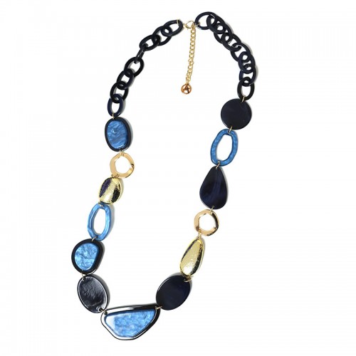 COLLANA LUNGA GEOMETRICA IN RESINA - FT24168B617