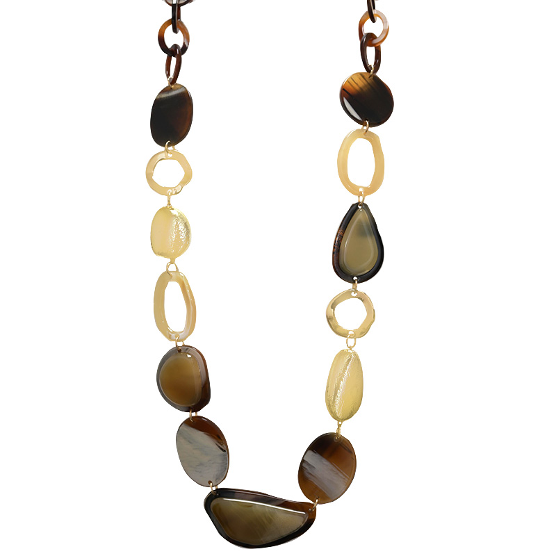 COLLANA LUNGA GEOMETRICA IN RESINA - FT24168B617 COLLANA LUNGA GEOMETRICA IN RESINA - FT24168B617