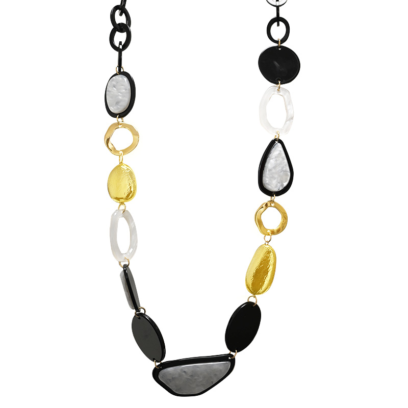 COLLANA LUNGA GEOMETRICA IN RESINA - FT24168B617 COLLANA LUNGA GEOMETRICA IN RESINA - FT24168B617