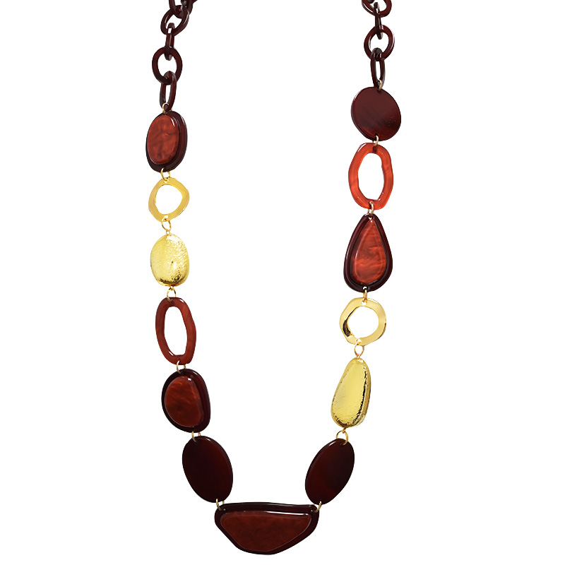 COLLANA LUNGA GEOMETRICA IN RESINA - FT24168B617 COLLANA LUNGA GEOMETRICA IN RESINA - FT24168B617
