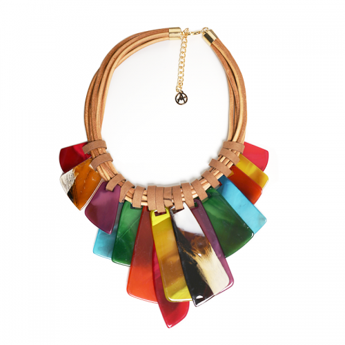COLLANA BAVAGLINO CON CIODOLI IN RESINA - FT24184B613