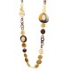 COLLANA LUNGA CON CATENA E DISCHI IN RESINA - FT24184B618 COLLANA LUNGA CON CATENA E DISCHI IN RESINA - FT24184B618
