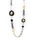 COLLANA LUNGA CON CATENA E DISCHI IN RESINA - FT24184B618 COLLANA LUNGA CON CATENA E DISCHI IN RESINA - FT24184B618