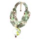 COLLANA MULTIFILO IN RESINA CON CIONDOLO TONDO DECORATIVO - FT24192B991