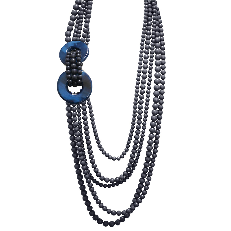 COLLANA LUNGA MULTIFILO CON PERLINE IN RESINA - FT24240B622 COLLANA LUNGA MULTIFILO CON PERLINE IN RESINA - FT24240B622