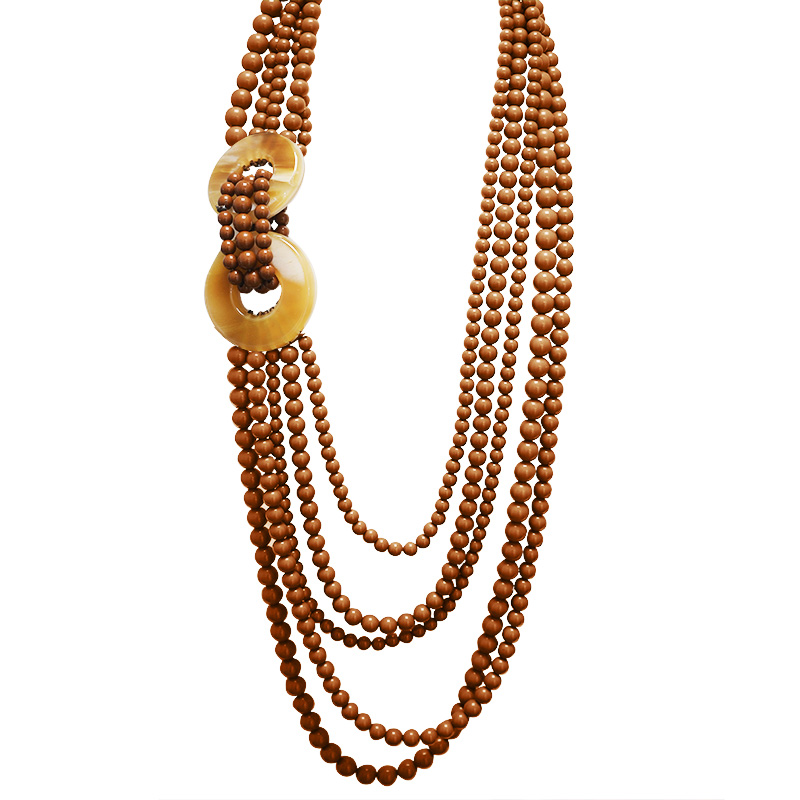 COLLANA LUNGA MULTIFILO CON PERLINE IN RESINA - FT24240B622 COLLANA LUNGA MULTIFILO CON PERLINE IN RESINA - FT24240B622