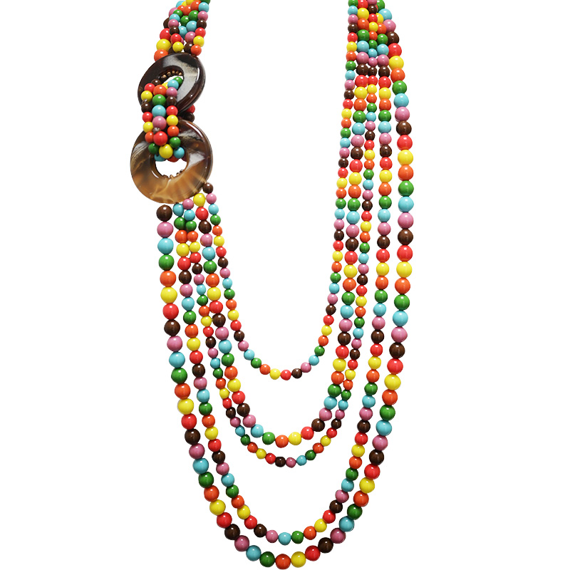COLLANA LUNGA MULTIFILO CON PERLINE IN RESINA - FT24240B622 COLLANA LUNGA MULTIFILO CON PERLINE IN RESINA - FT24240B622