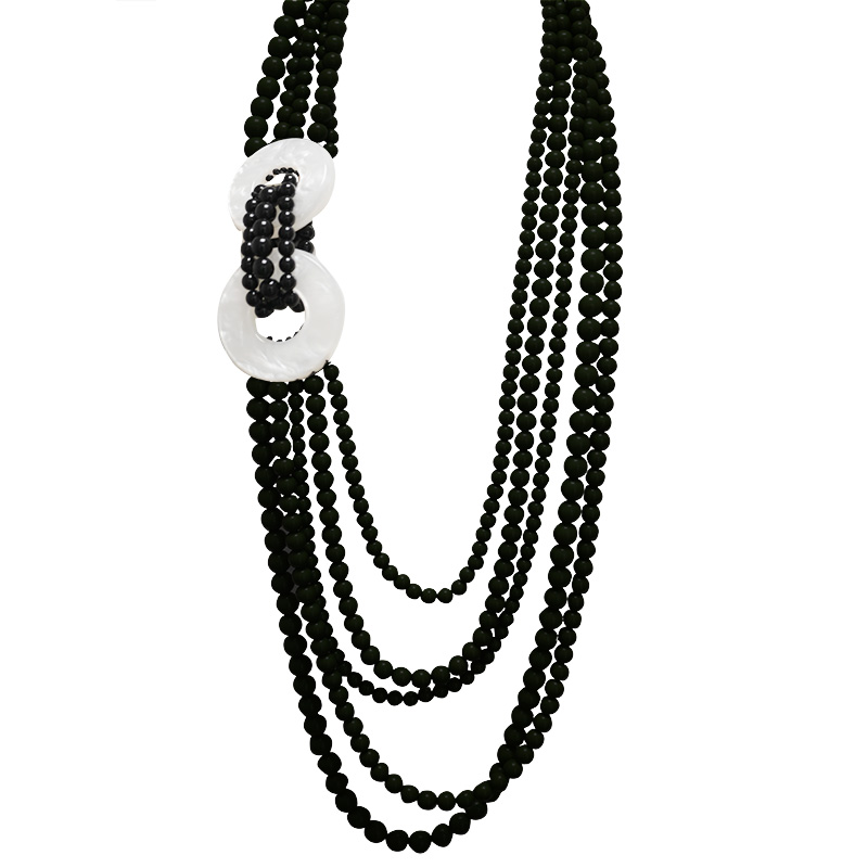 COLLANA LUNGA MULTIFILO CON PERLINE IN RESINA - FT24240B622 COLLANA LUNGA MULTIFILO CON PERLINE IN RESINA - FT24240B622