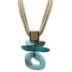 COLLANA MULTIFILO IN CORDA CON PENDENTE ASTRATTO IN RESINA - FT25144C532