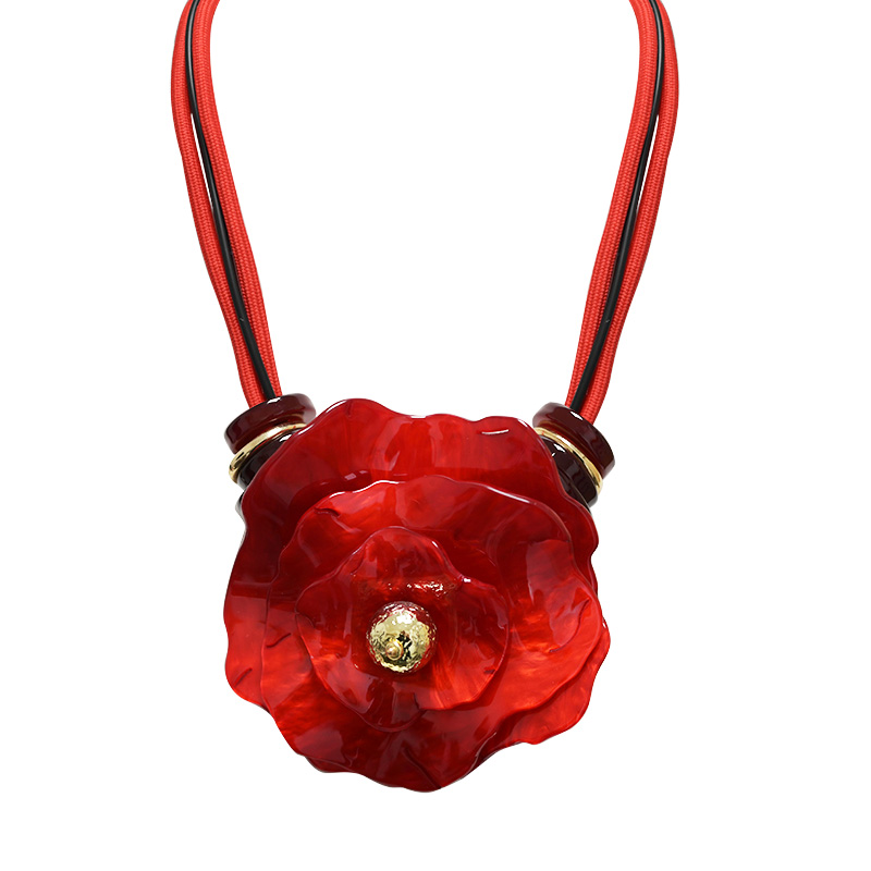 COLLANA CON GRANDE FIORE IN RESINA - FT25144C536