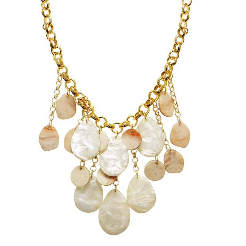 COLLANA BAVAGLINO CON PENDENTI MULTIFORMA IN RESINA - FT25152C535