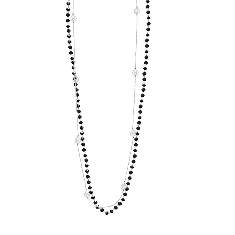 COLLANA LUNGA A DOPPIO FILO CON PERLINE E CIONDOLI H - JN211225L42