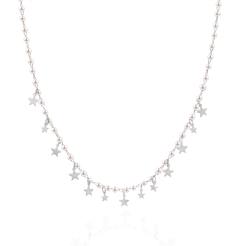 COLLANA GIROCOLLO CON PERLINE E STELLA - JN21123100A35