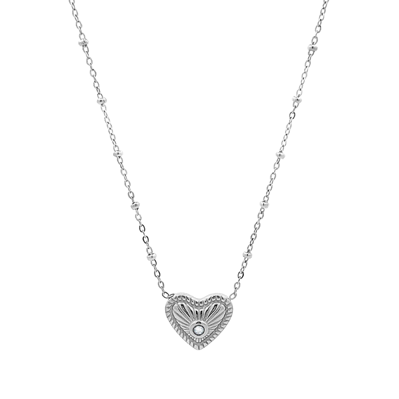 COLLANA CON CUORE E STRASS - JN2444A119