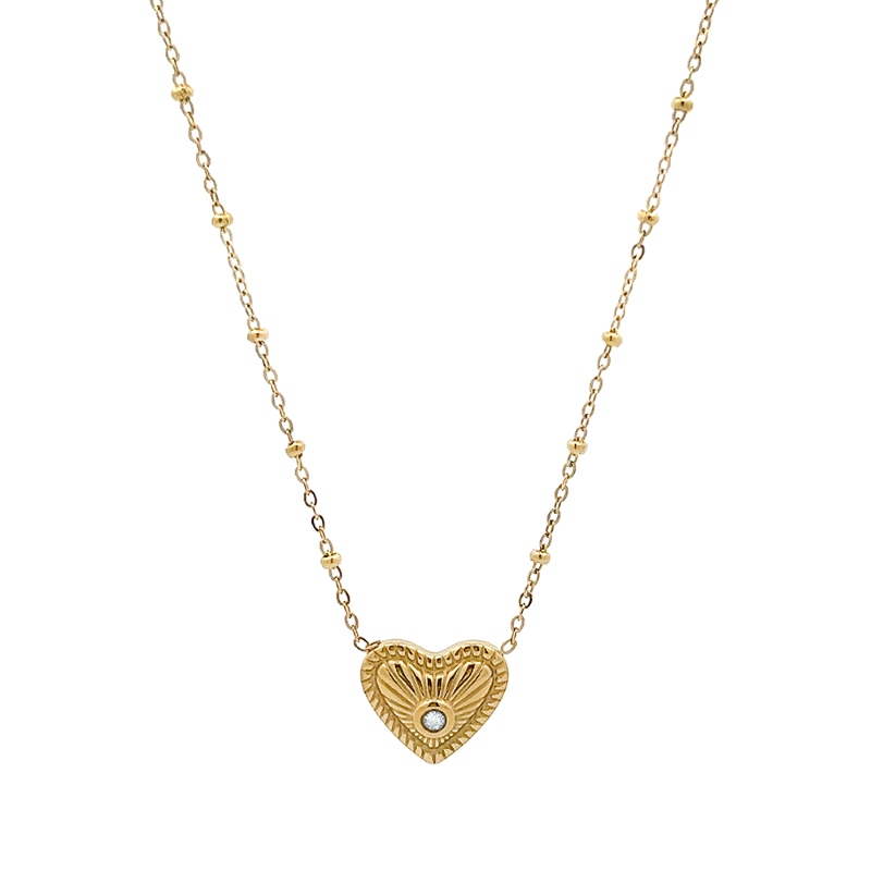 COLLANA CON CUORE E STRASS - JN2444A119