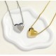 COLLANA CON CIONDOLO CUORE LUCIDO BOMBATO - JN2448B525