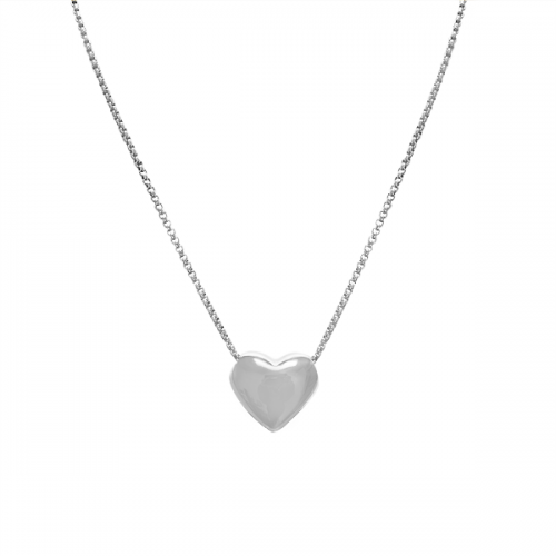 COLLANA CON CIONDOLO CUORE LUCIDO BOMBATO - JN2448B525