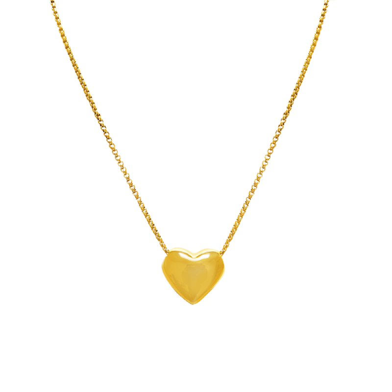 COLLANA CON CIONDOLO CUORE LUCIDO BOMBATO - JN2448B525