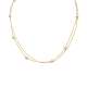 COLLANA A DOPPIO FILO CATENA A PALLINE CON PERLE - JN24512B523