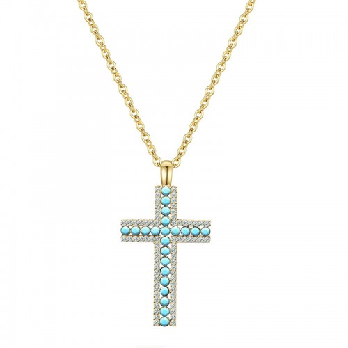COLLANA CON PENDENTE A CROCE - JN25104C191