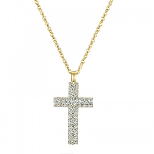 COLLANA CON PENDENTE A CROCE - JN25104C191