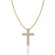 COLLANA CON PENDENTE A CROCE CON ZIRCONI - JN25108C681